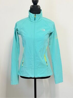 The North Face Womens XS Summit Series TNF Apex Full Zip Light Jacket-Teal/Green